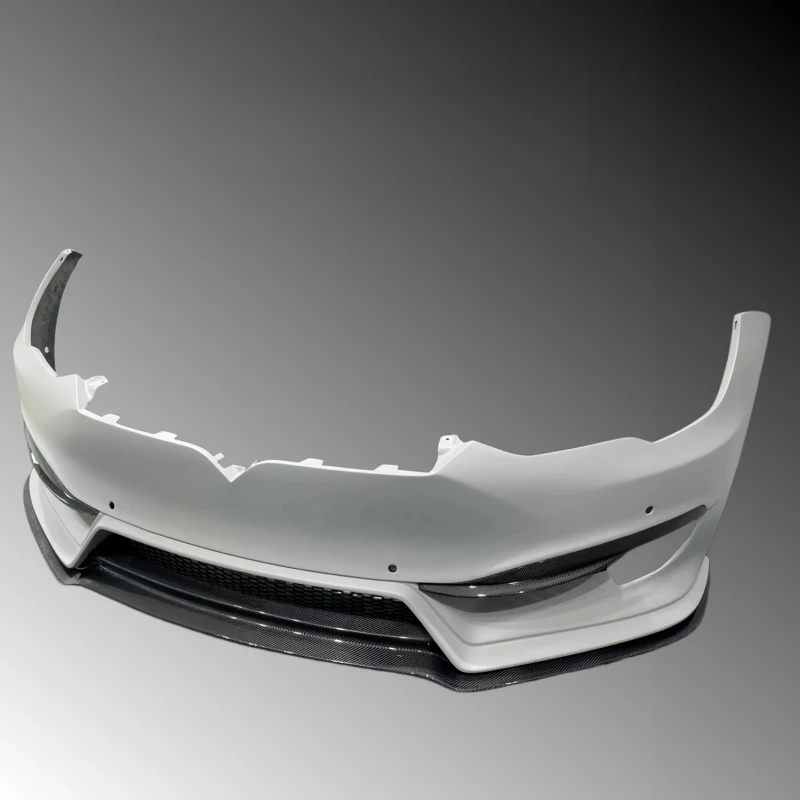 Hot Selling Carbon Fiber Aero Refit Components Model S Anti-Scratch High Gloss Front Bumper Exterior Styling Parts