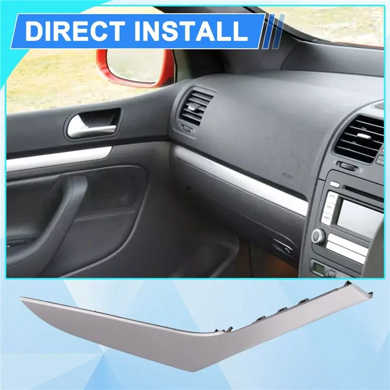 Efficientt-Car Interior Door Pull Handle Trim Cover Inner Accessories For VW Golf 6 MK6 2009-2013