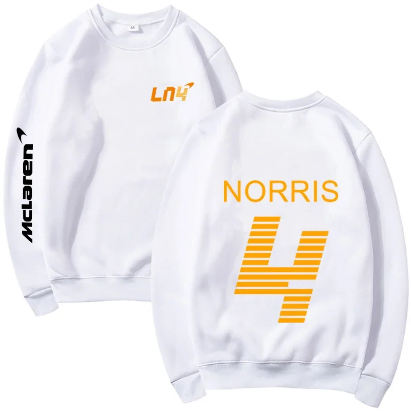 F1 Lando Norris Print Classic Basic Round Neck Sweatshirt Autumn and Winter Men Women Long Sleeve Casual Fashion Sweatshirt