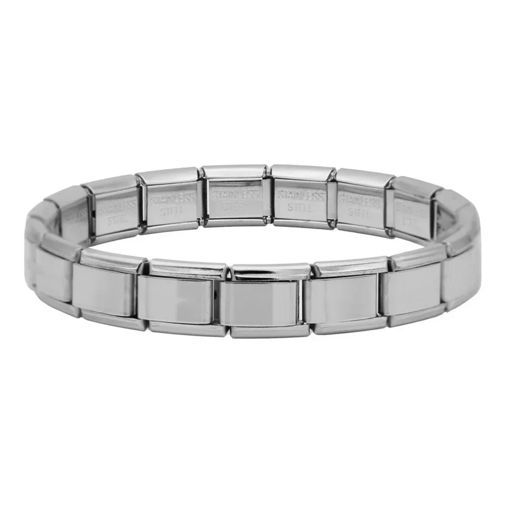 Hip Hop Width Square Bracelet For Women Men Punk Silver Color Stain Steel Bangle Simple Trendy Fashion Daily Jewelry Unique Gift