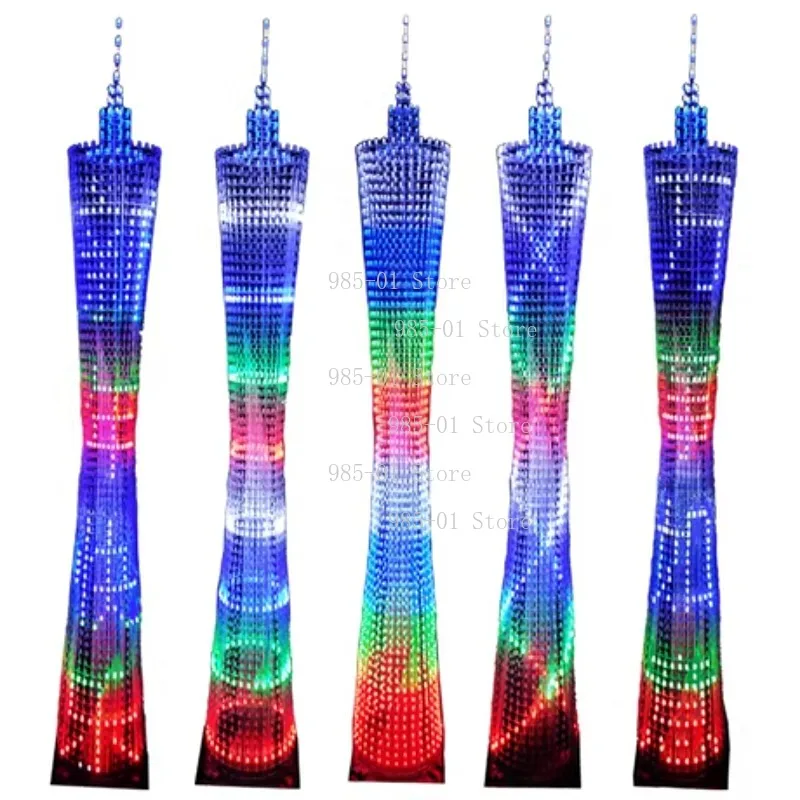STM32 microcontroller electronic production parts, 64-floor LED small waist light cube, Canton Tower DIY assembly kit