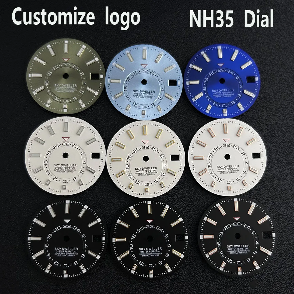 

NH35 dial Man's watch dial Customize logo dial suitable for NH35/NH36 movement watch accessories repair tools