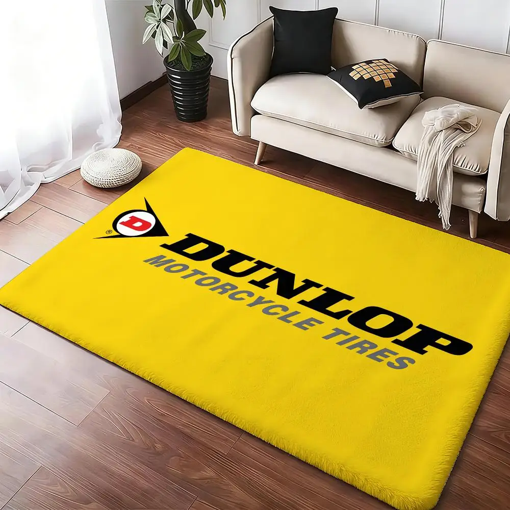Dun-lops Tires Floor Mat Soft Thickened Absorbent Non-Slip Bedroom Living Room Door Mat Home Decor Flannel Rugs