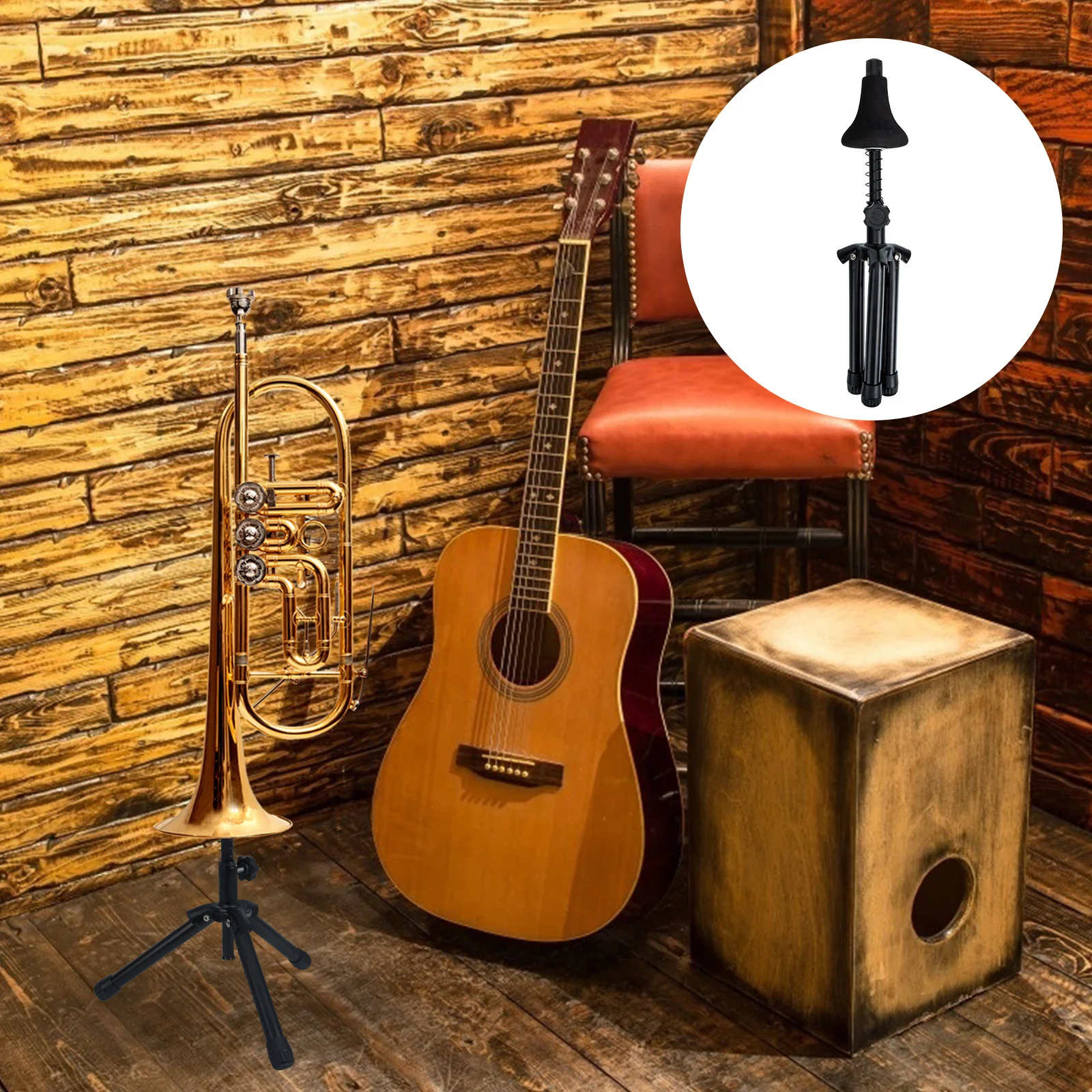 

Trumpet Holder Premium Iron Material Foldable Tripod Stand with Sponge Protection for Trumpet and Flugelhorn Display Storage