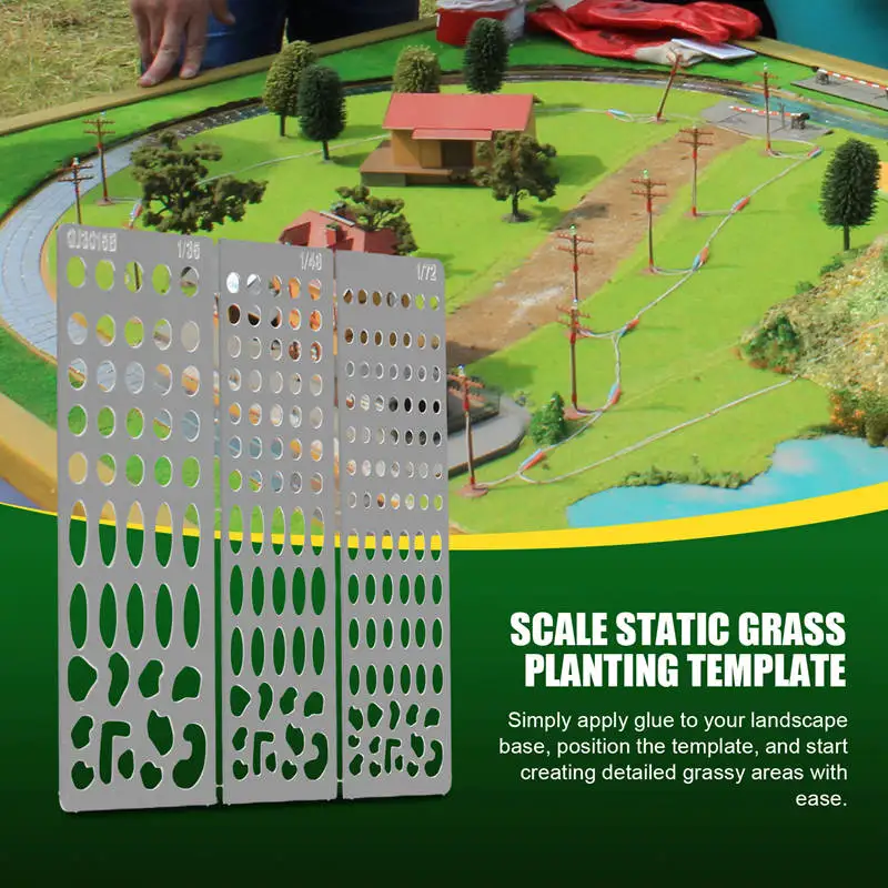 Scale Static Grass Planting Template Tool For Electrostatic Flock Applicator Scene Sand Table