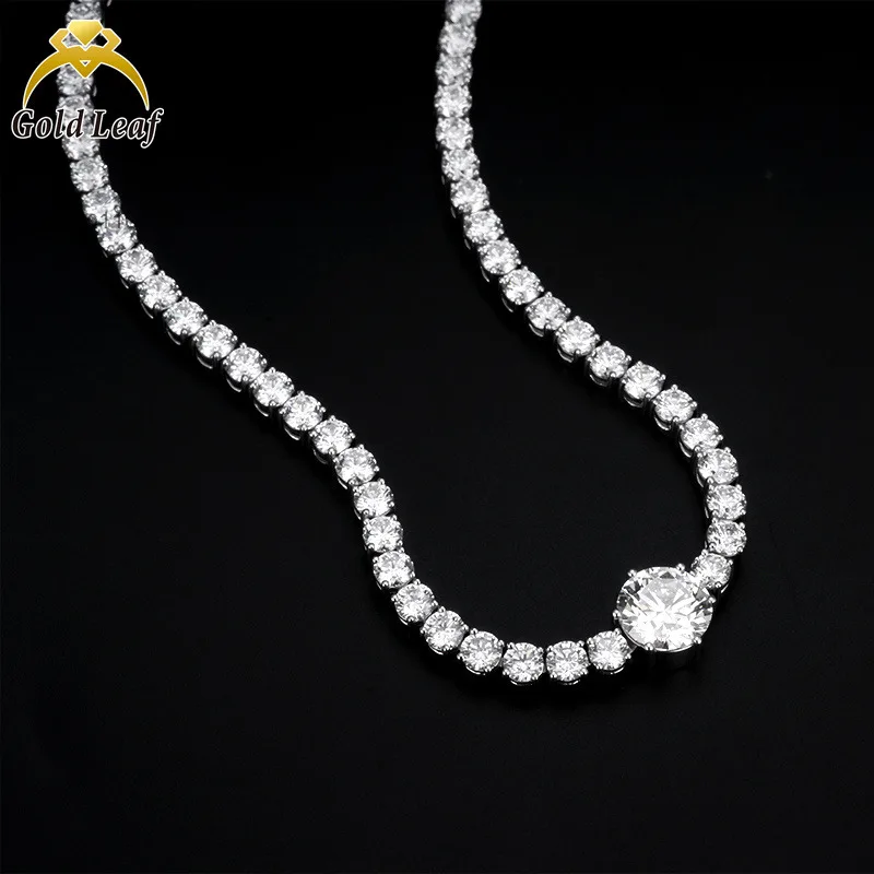 Moissanite S925 Lab Grown Diamond Tennis Chain Necklace Bracelet CVD IGI Report Vvs Iced Out 18k 14k 10k Solid Gold Diam