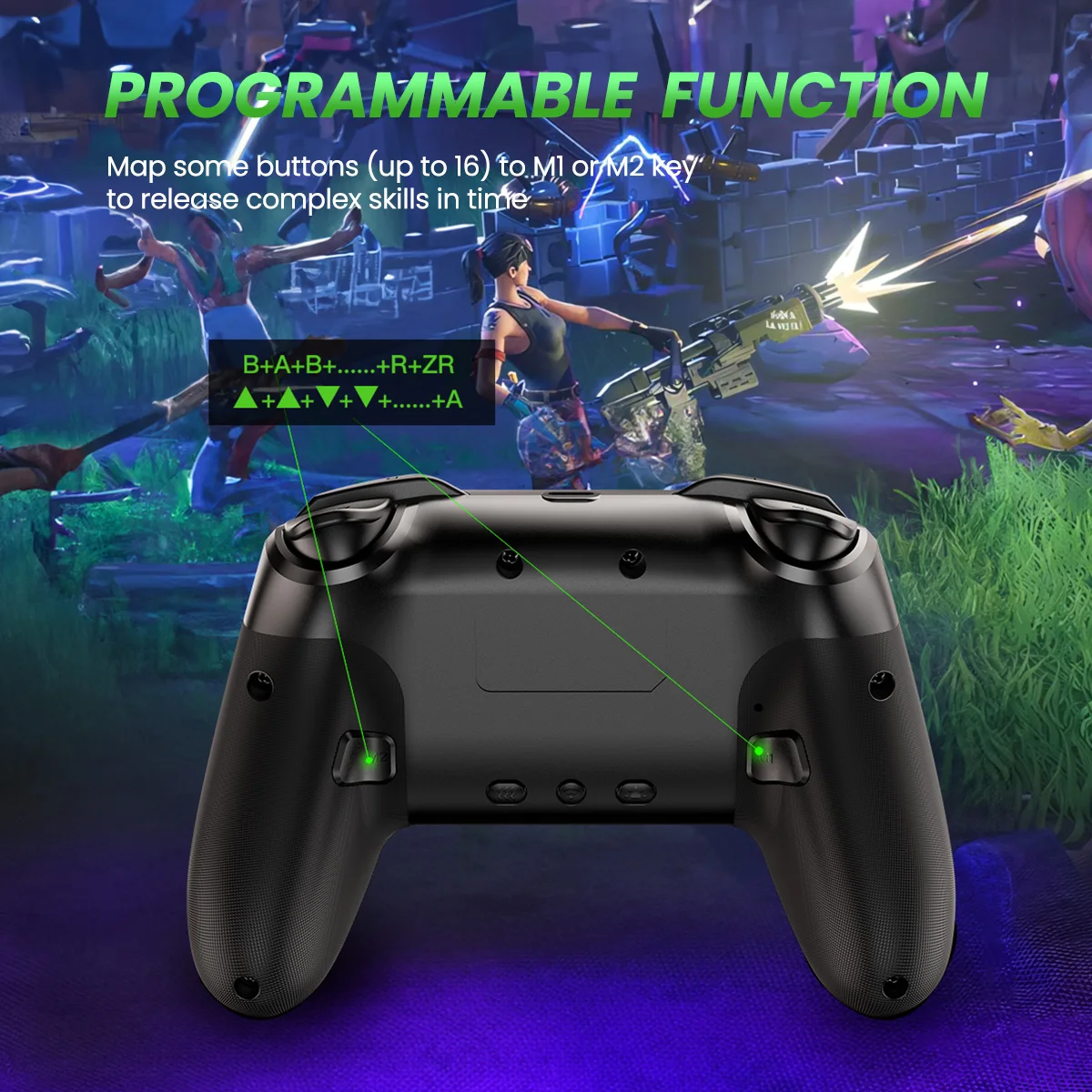 وحدات تحكم التبديل اللاسلكية، متوافقة مع وحدات تحكم Switch Pro للتبديل/Switch Lite/OLED/PC، بطارية بمفتاح واحد 1000 مللي أمبير في الساعة #2