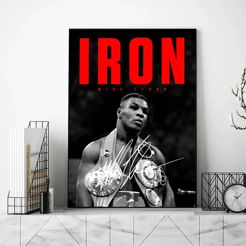 Black and White Boxing Legends Posters and Prints Mike Tyson Motivational Qoute Canvas Painting for Office Home Wall Art Decor