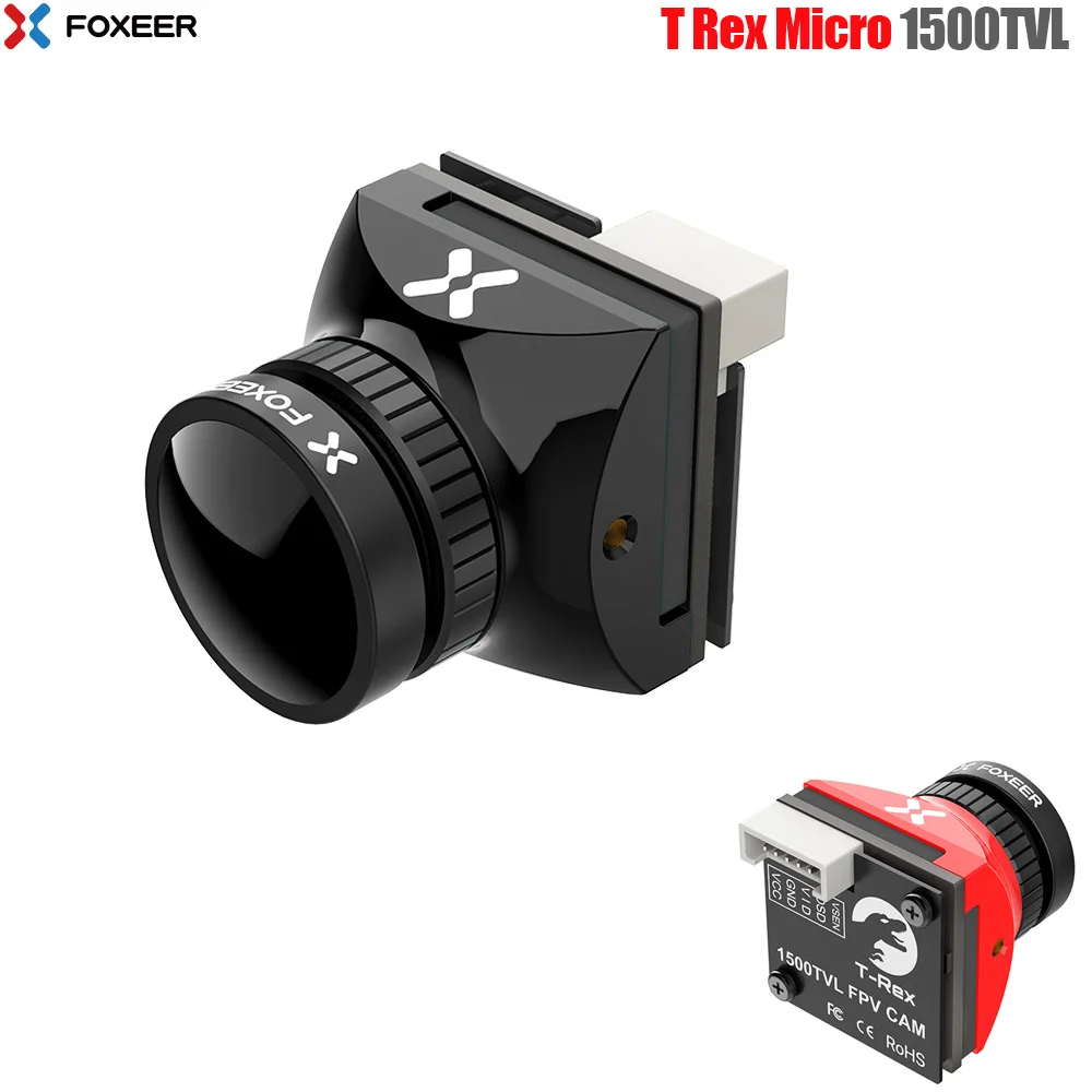 Foxeer t-rex Micro 1500TVL Super WDR 4:3/16:9 PAL/NTSC cámara FPV de baja latencia conmutable 19*19mm para Drones de estilo libre de carreras con visión en primera persona