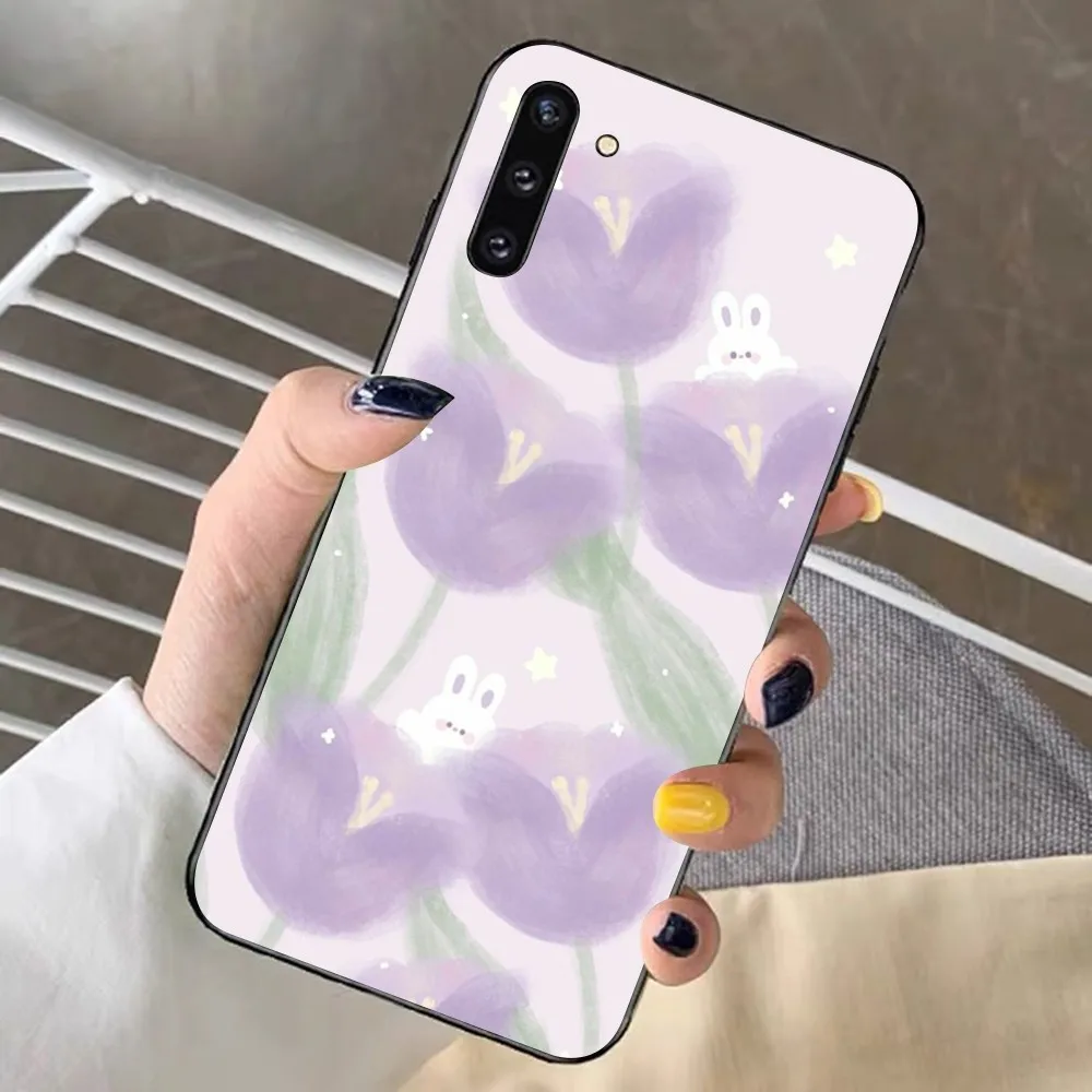 Purple Tulip Phone Case For Samsung Note 8 9 10 20 pro plus lite M 10 11 20 30 21 31 51 A 21 22 42 02 03