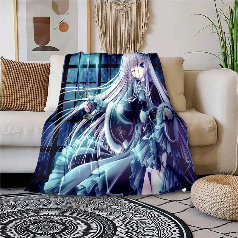 Comfortable and Practical Portable Sofa Travel Camping Household Anime Girl and Mermaid Blanket for Children and Adult Gift