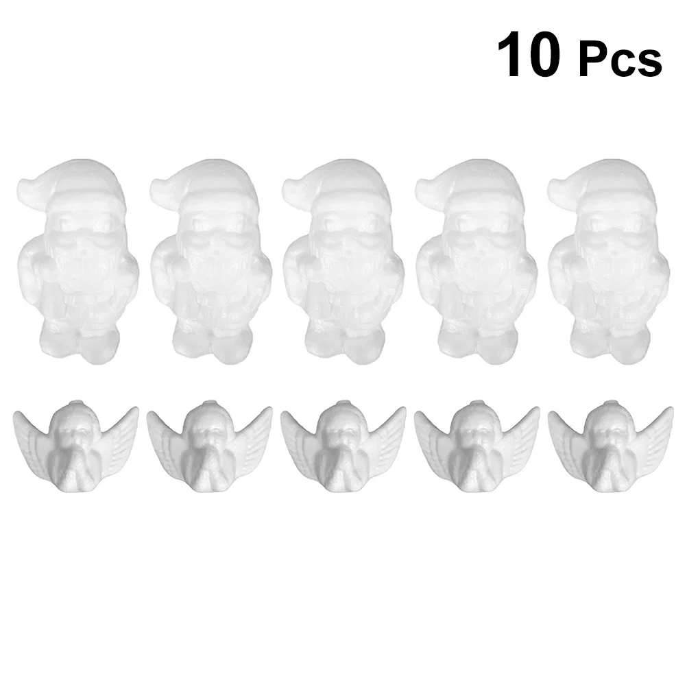 

10Pcs Christmas Santa Angel DIY Craft Decorations Stylish Handmade Xmas Accessories Creative Gift for Kids Children