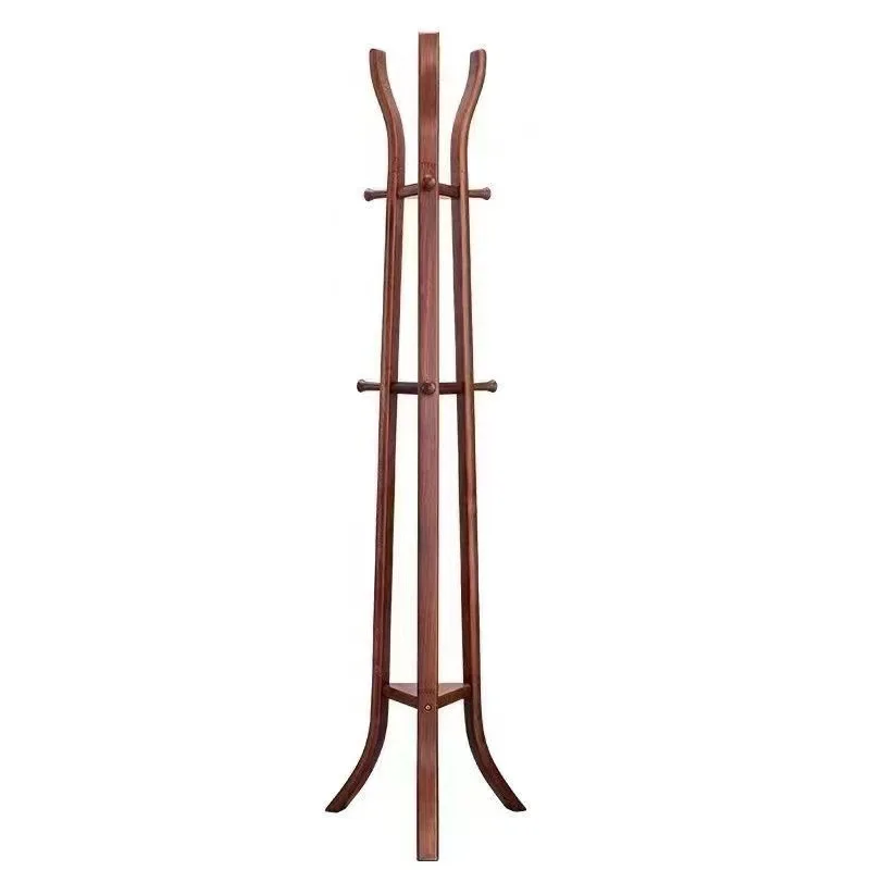 

Solid wood floor coat rack, living room light luxury mobile home ash wood new Chinese-style bedroom hanger, seasonal storage