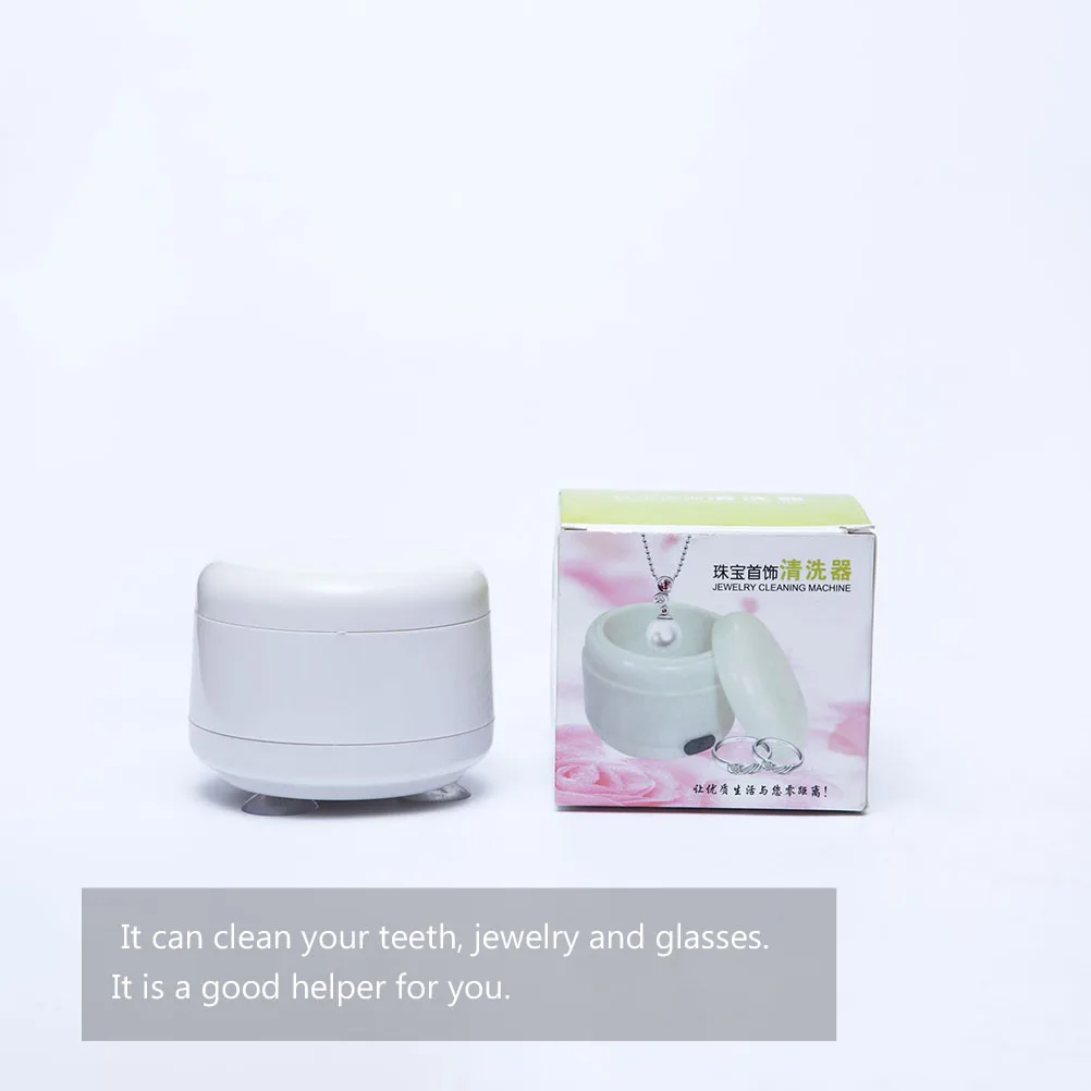 

Ultrasonic Cleaner Chic Cleaning Machine Jewelry Multifunctional Device Detergent Useful White Electric Accessory