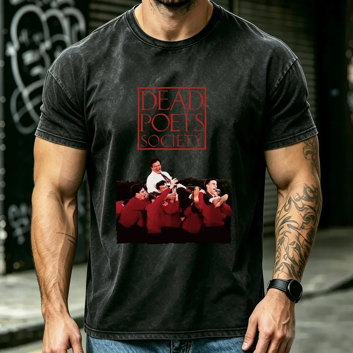 washed T Shirt Dead Poets Society V2 Movie Poster Vintage Natural sizes S to 5XL long or short sleeves vintage Washed fashion