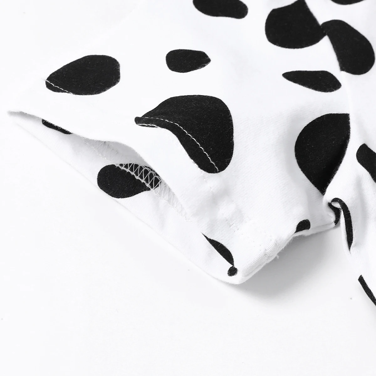 Baby Boy Dalmatian T-Shirt Toddler Halloween Cow Print Tees Kids Spotted Dog Red Collar Top Fashional Casual Short Sleeves