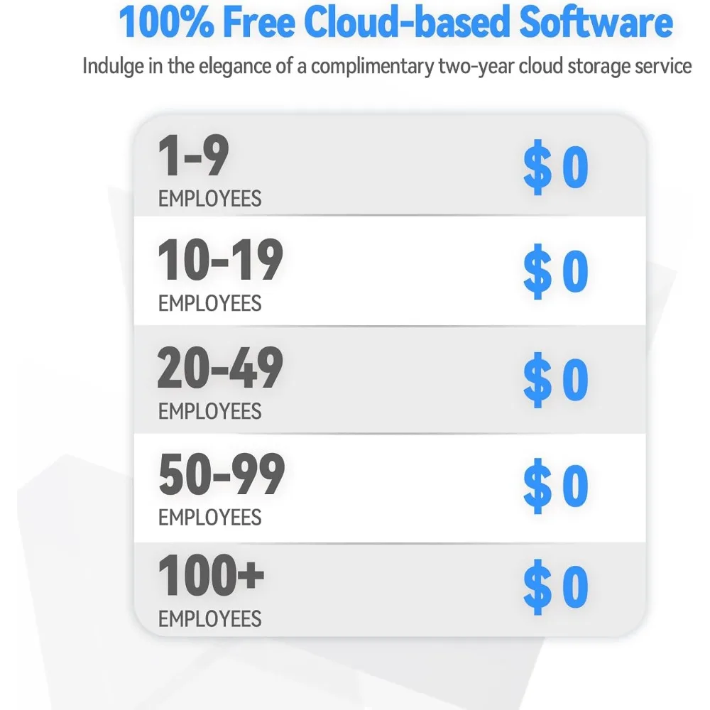 Cloud Time Clock,Upgraded TC1 Remote Control 2.4GHz WiFi Time Card Machine for Small Business with Software &App for iOS/Android