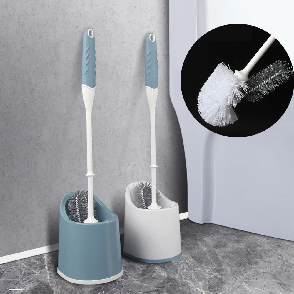 

Dual-purpose Toilet Brush WC Accessories Fashion Nordic Style Comfortable Long Handle Double-sided Brush Head Toilet Brush