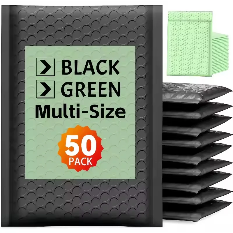 

Light Green 50pcs Self-adhesive Bubble Mailers Waterproof & Thickened Bubble Padded Envelopes Clothing Express Packing Bags