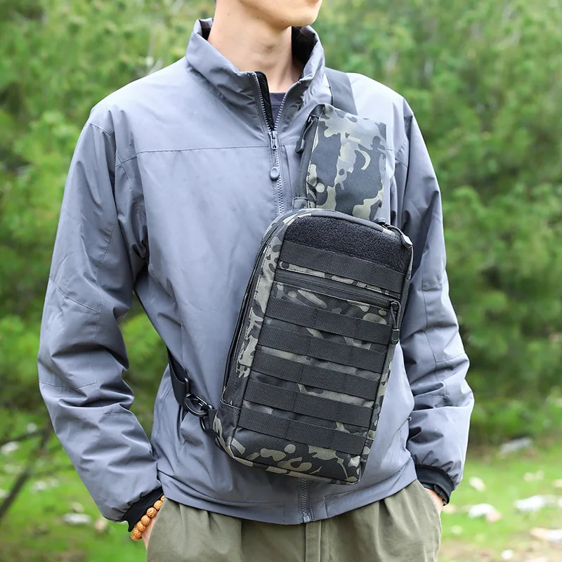 

Men Chest Bag Molle Outdoor Camping Hiking Fishing Travel Chest Bags Casual Versatile Crossbody Fashion One Shoulder Backpack
