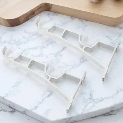 

2pcs Rod Brackets Aluminum Alloy Heavy Duty Holder Double Bracket For Curtain Rod Rust-Resistant Modern Style Living Room