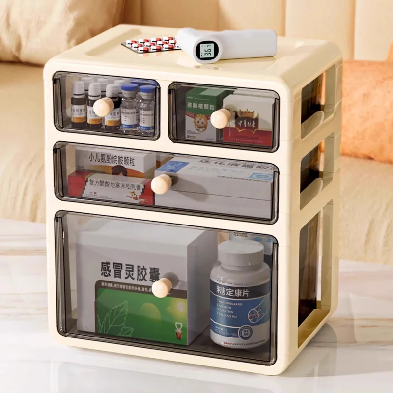

Desktop Drawer Storage Home Large Capacity Medical Medicine Organizing First Aid Box