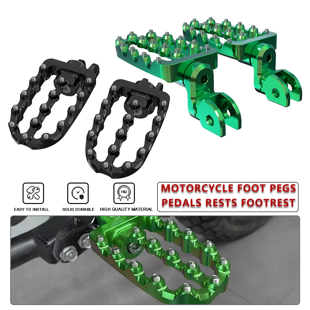 

For KAWASAKI KLX 250 S 300 R KLR 650 Footpegs Foot Pegs Pedal Footrests For Honda CR 80 85 R CRM 250 XR 400 R CRF 230 1000 L DTC