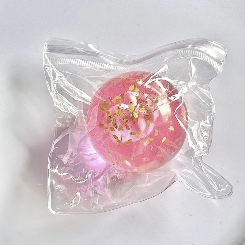 كرات الضغط على شكل زهر الكرز الوردي الإسفنجية، لعبة تململ حسية، سكويشات بطيئة الارتفاع للأطفال والكبار، هدية ضغط للاسترخاء