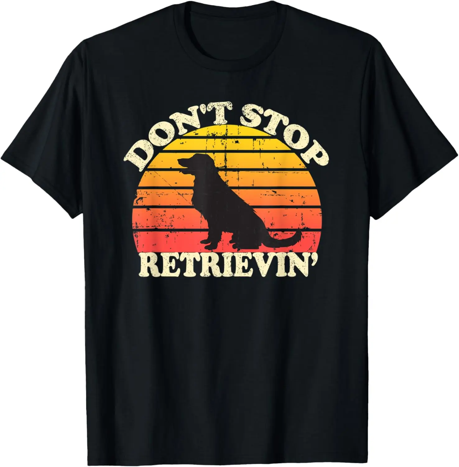 Don't Stop Retrieving Retro Golden Retriever Mom Dad T-Shirt