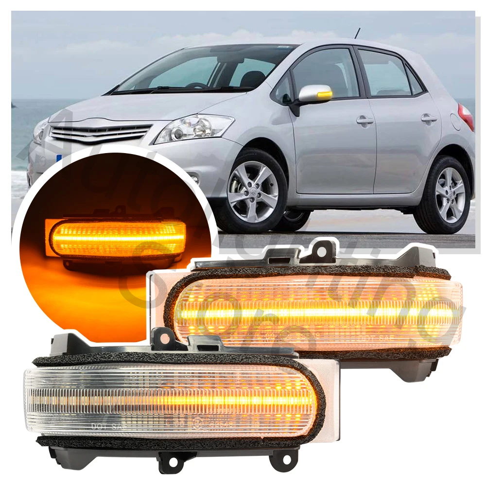 

2PCS For Toyota Auris Hybrid 2010-2012 Corolla Scion tC 11-16 xB LED Dynamic Side marker Mirror Blinker Light Turn Signal Lamp
