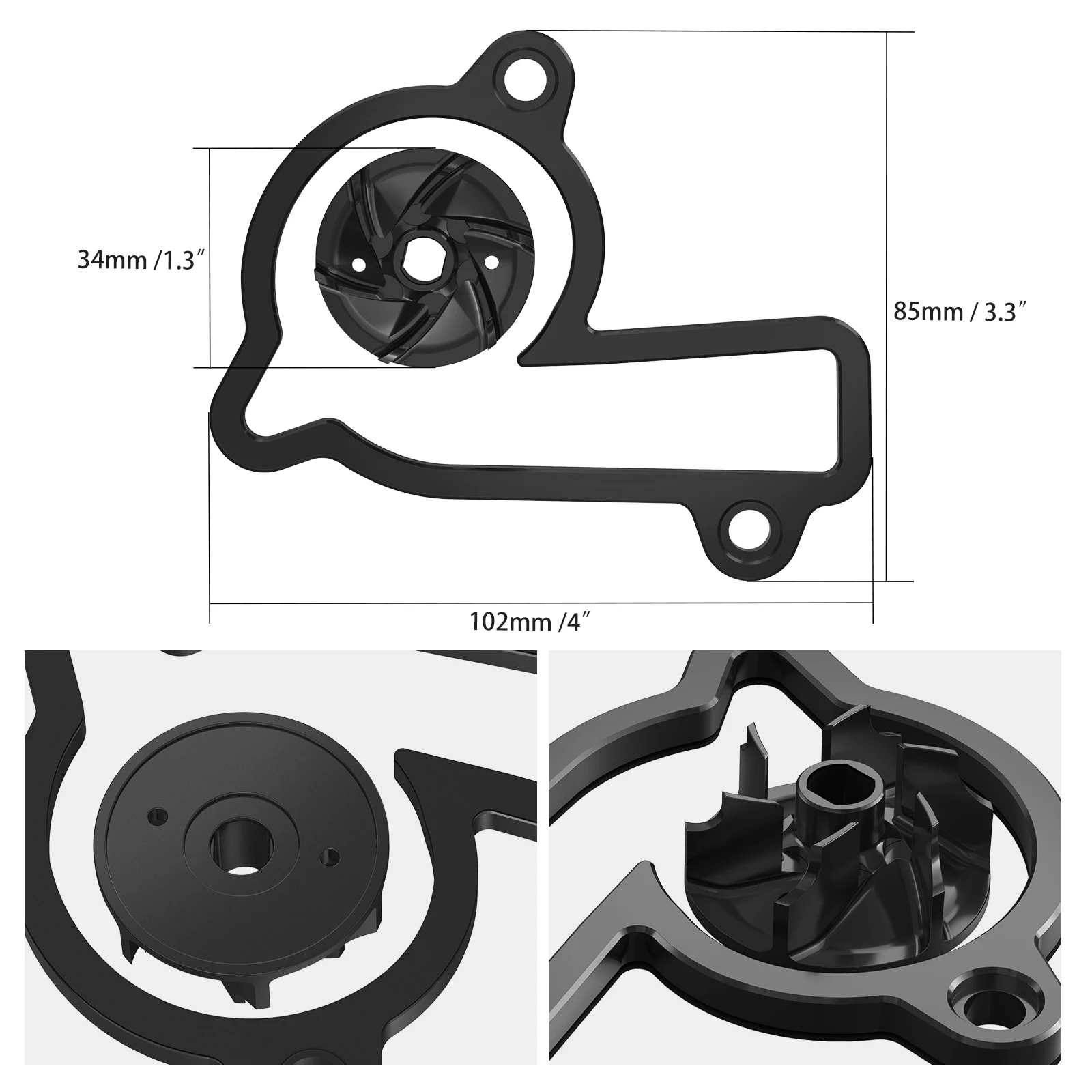 High Flow Water Pump Cooler Impeller Spacer Kit For GasGas EC250F ES350 EX250F EX350F MC250F Husqvarna FE 350 KTM EXC-F 350 2024