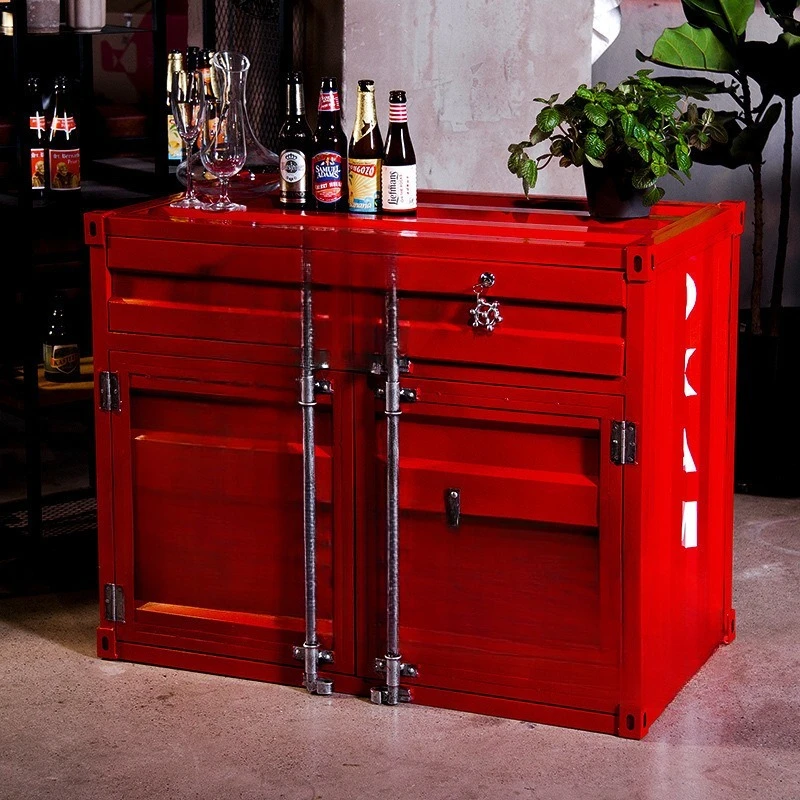 

Industrial style retro dining cabinet, file cabinet