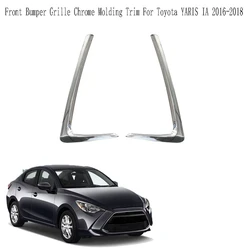 Front Bumper Grille Chrome Molding Trim For Toyota YARIS IA 2016-2018