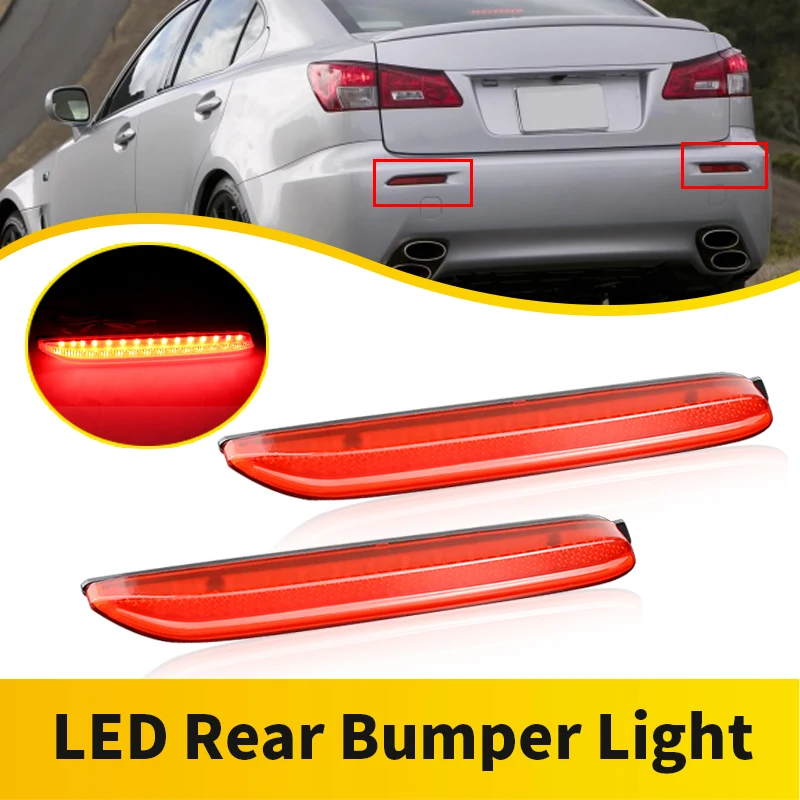 

2PCS For Lexus IS F GX470 NX RC RX300 For Toyota Harrier Avalon Rear Bumper Reflector LED Car Tail Lamp Brake Turn Signal Light