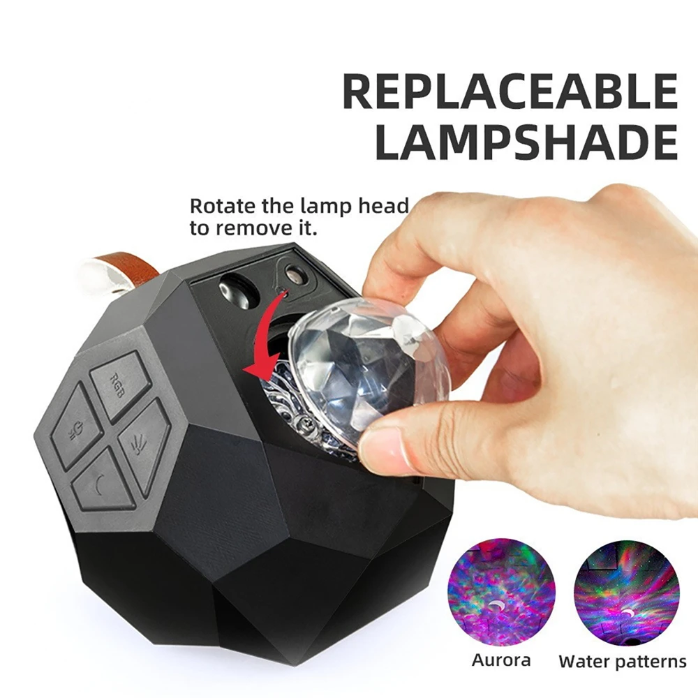 Star โปรเจคเตอร์ Starry Sky Night Light LED Plug-In Northern ไฟ Ripple Bluetooth เพลงเลเซอร์ Night Light วันเกิดของขวัญ