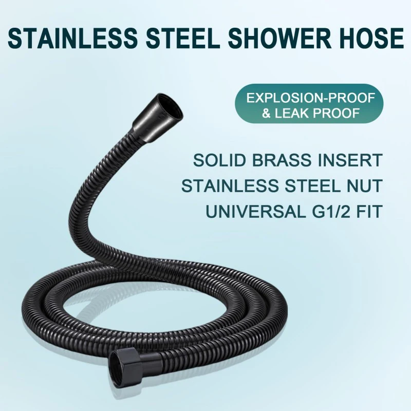 

Гибкий душевой шланг из нержавеющей стали, трубка для аксессуаров для ванной комнаты, душевая трубка, высокопрочный горячий и холодный шланг