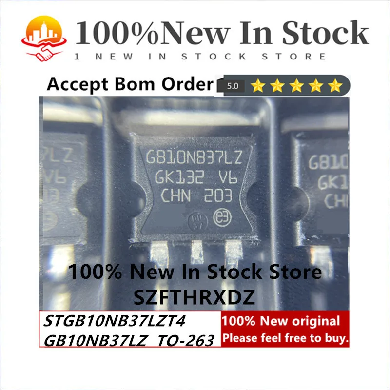 100% NEW ORIGINAL STGB10NB37LZT4 TO263 GB10NB37LZ TO-263 IGBT 440V 20A 125W D2PAK