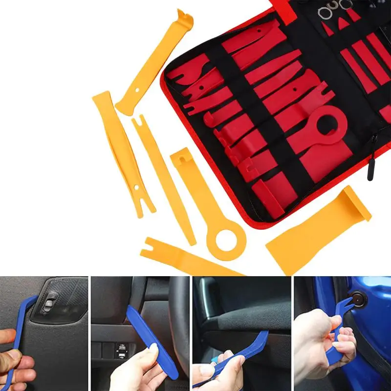 

11Pcs Trim Removal Tool Set Clip Plier Upholstery Remover Nylon Car Panel Removal Set With Portable Storage Bag
