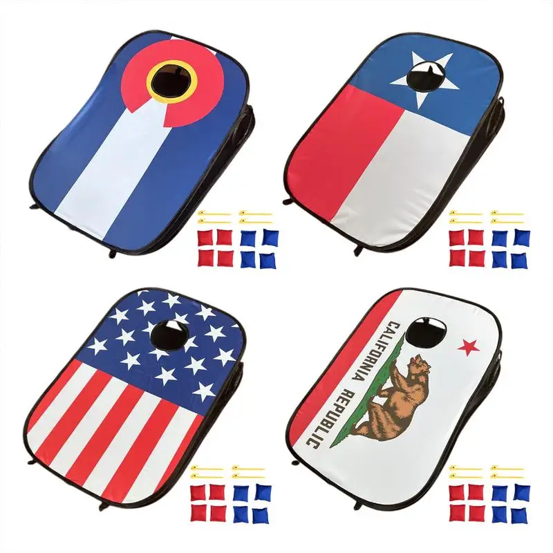 

Kids Bean Bag Toss Game Throwing Toys With 8 Bean Bags Portable Outside Lawn Activities Toy For Children Aged 3-8 Years