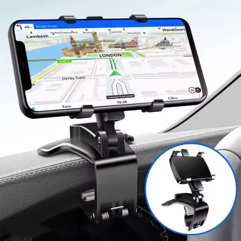 Supporto universale per telefono da auto, supporto multifunzionale per cruscotto, per iPhone, Samsung, GPS, rotazione a 180 gradi, accessorio