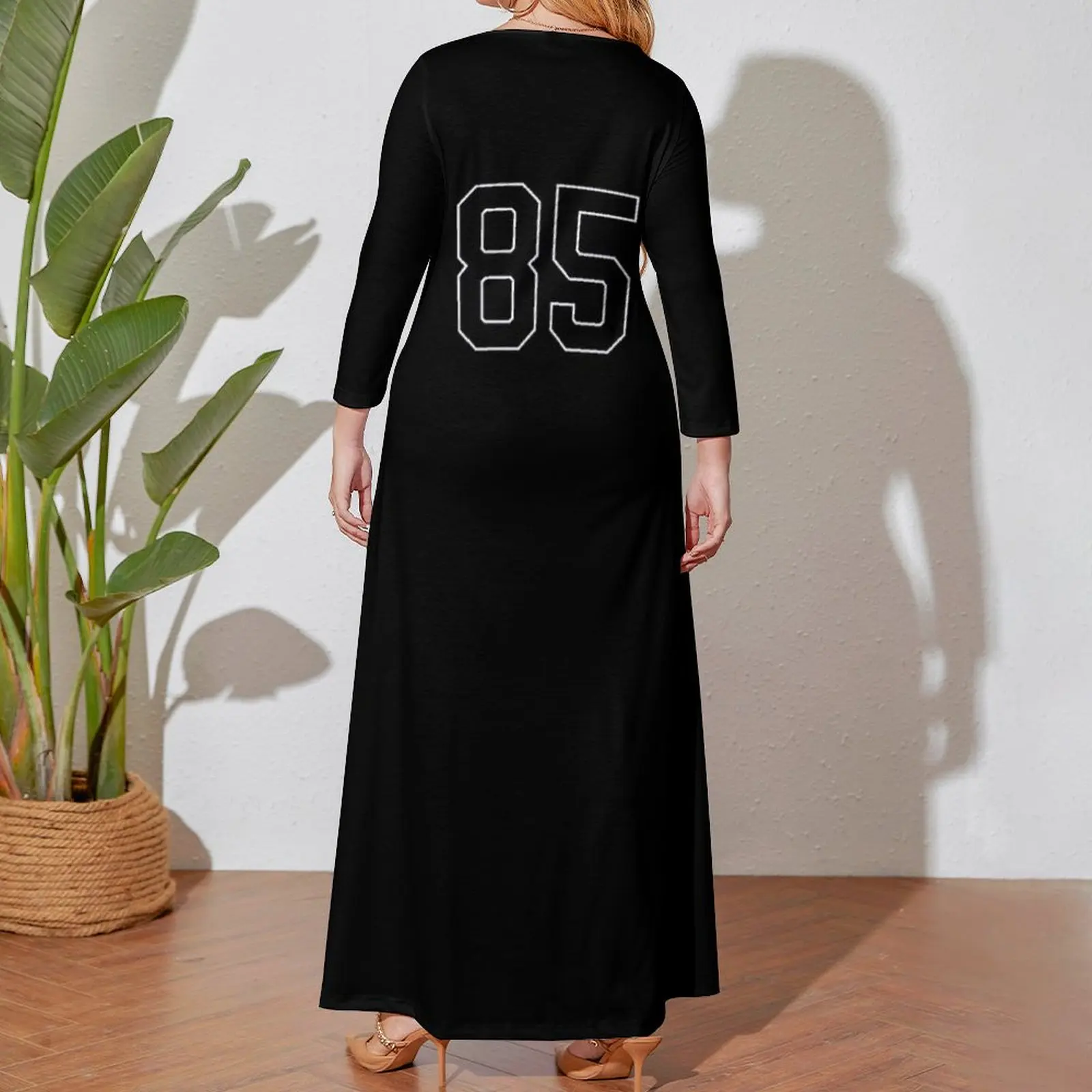 Black Number 85 lucky sports jersey eighty five Long Sleeved Dress elegant dress dresses for women wedding dresses for parties