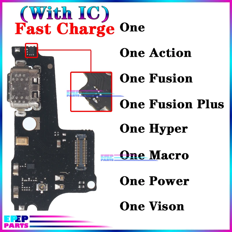 

Usb Dock Charger Connector for Motorola Moto One Action Vision Fusion Hyper Macro Power Plus Charging Board Module Flex Ports