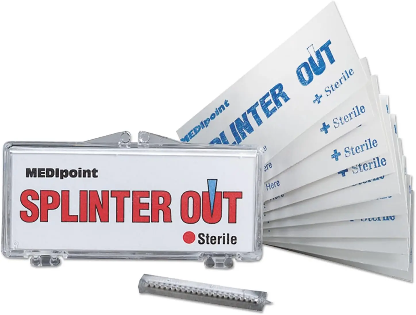 10-Pack Stainless Steel Splinter Removal Tools, First Aid Kit Refill for Home, Work & Travel