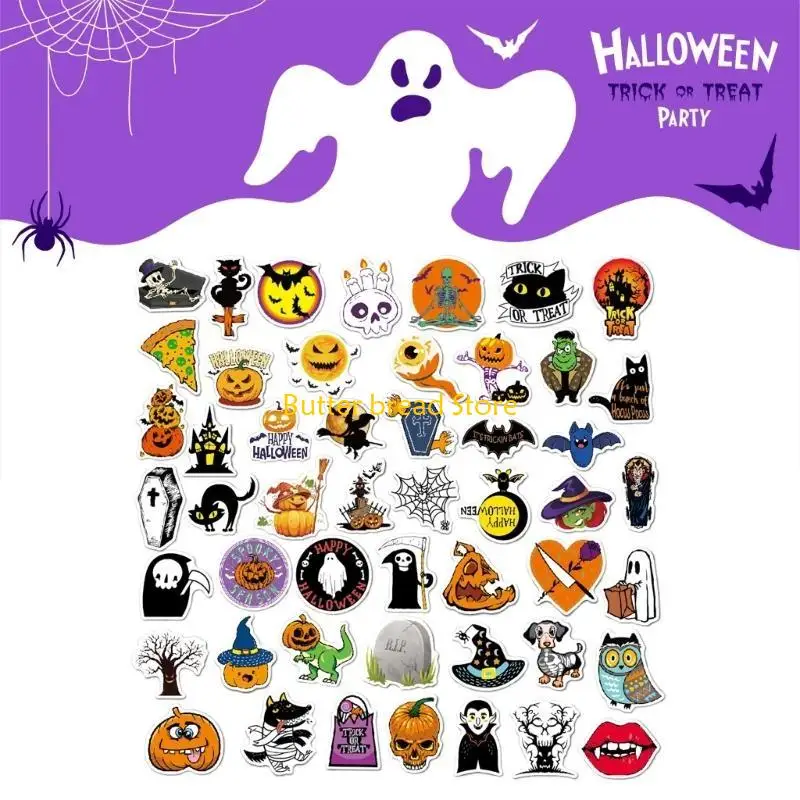 

W89c 50pcs тыквенные наклейки для бутылок с водой милые виниловые наклейки на стикеры психоделические ноутбуки для детей