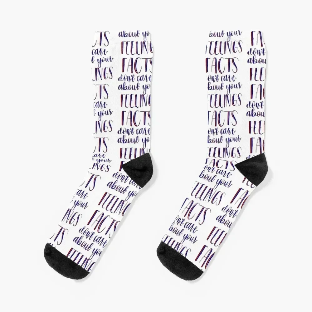 

Facts don't care about your feelings #2 Socks ankle cotton halloween Novelties Women's Socks Men's