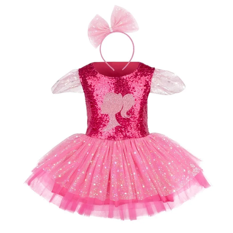 Sweet Sequins Mesh Princess Costume, Halloween Birthday Party Cosplay Dress, Role Play Outfit for Holiday Stage Show Costume view 3
