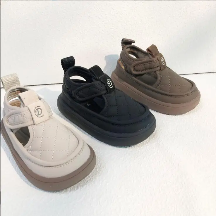 Spring Autumn 2024 New Soft Soled Baby Single Leather Shoes Hollowed-out Children's Board Shoes Fashion Girls Casual Shoes 22-33