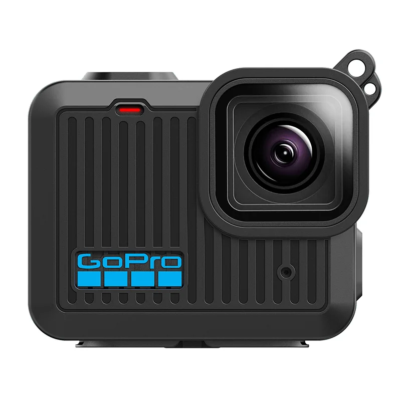 Durable and Protective Silicone Camera Case with Len Cap and Strap for GoPro Hero 2024 with Glass Screen Overlay view 2