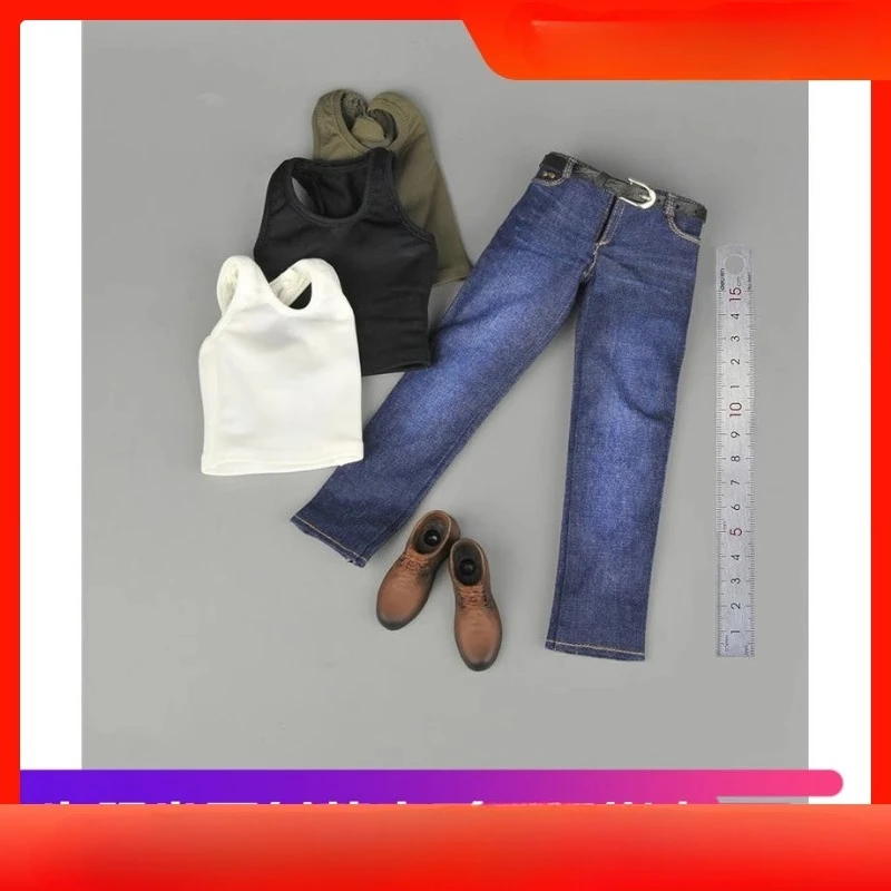 

Toy Center CENM08 1/6 Scale Soldier Sport Vest Jeans Suit Clothes Model for 12inch Strong Body Action Toy Figures Doll
