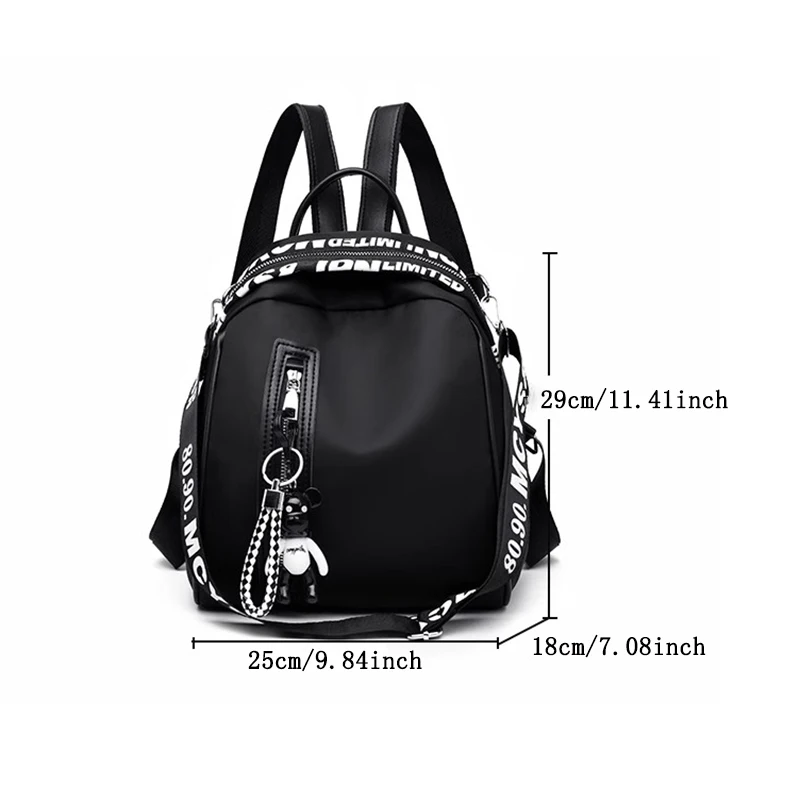 2024 New Korean Fashion Street English Embroidery Women\'s Backpack Casual Versatile Simple Multi functional Travel Backpack